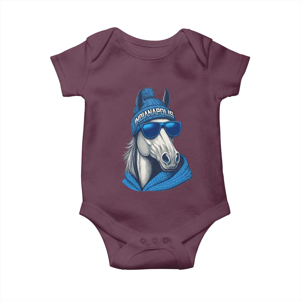 IFC Game Day Baby Onesie Blue Sunglasses Football Game Sport Lover TS11 Maroon Print Your Wear
