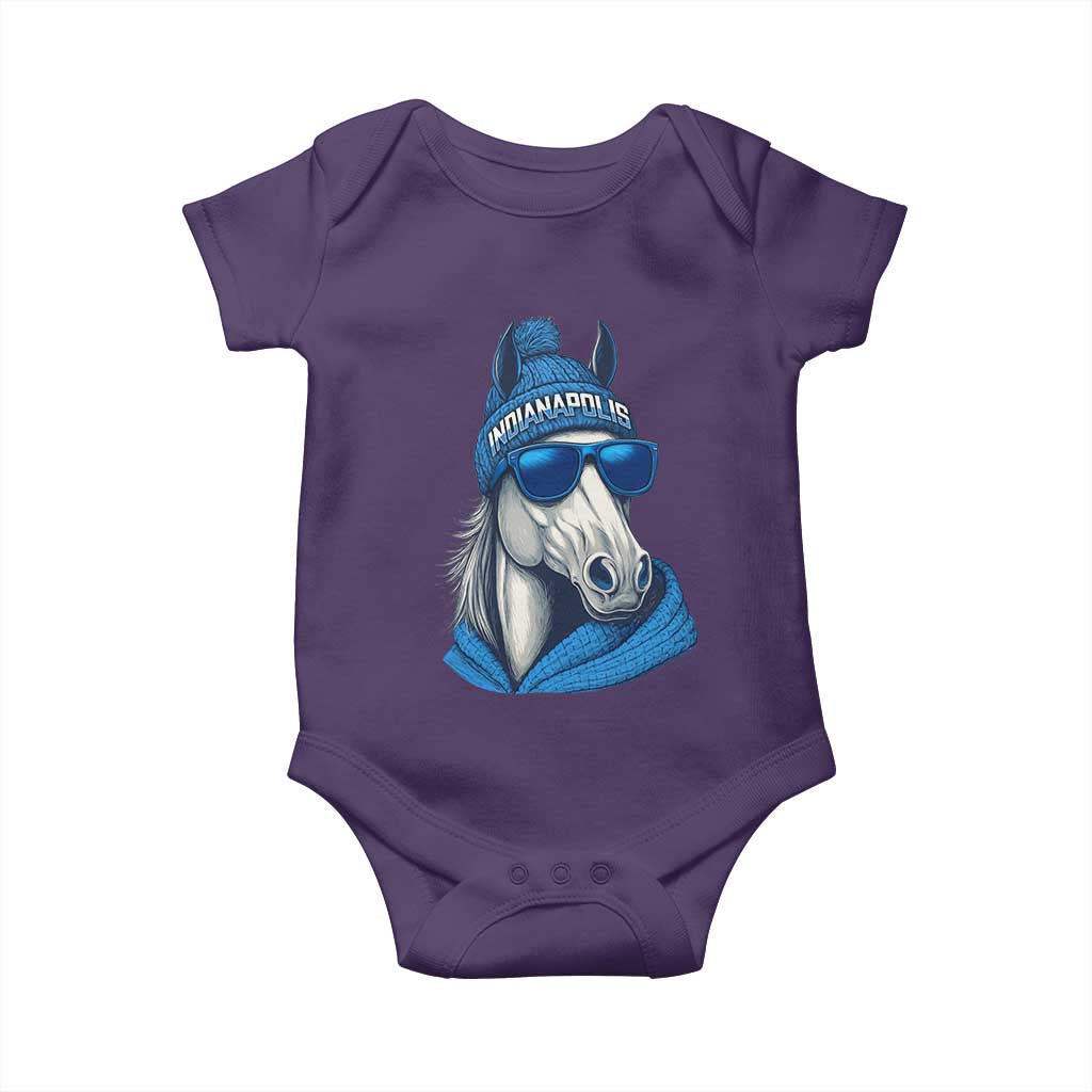 IFC Game Day Baby Onesie Blue Sunglasses Football Game Sport Lover TS11 Purple Print Your Wear