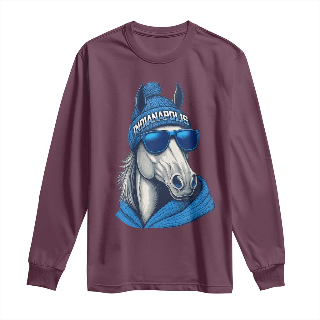 IFC Game Day Long Sleeve Shirt Blue Sunglasses Football Game Sport Lover TS11 Maroon Print Your Wear