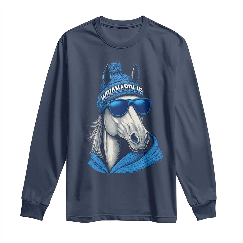 IFC Game Day Long Sleeve Shirt Blue Sunglasses Football Game Sport Lover TS11 Navy Print Your Wear
