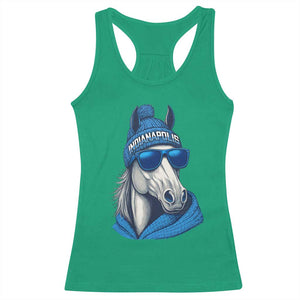 IFC Game Day Racerback Tank Top Blue Sunglasses Football Game Sport Lover TS11 Irish Green Print Your Wear