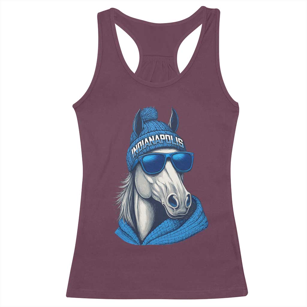 IFC Game Day Racerback Tank Top Blue Sunglasses Football Game Sport Lover TS11 Maroon Print Your Wear