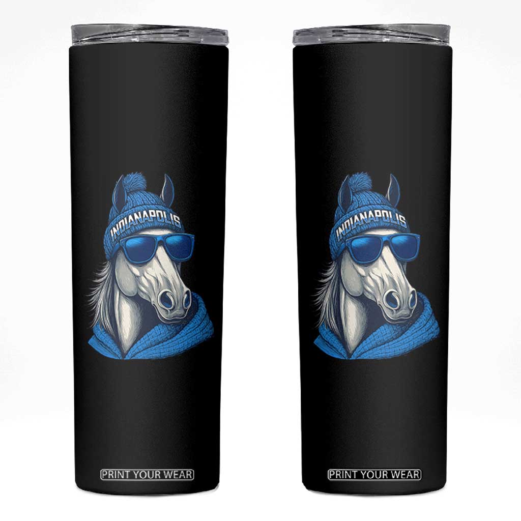 IFC Game Day Skinny Tumbler Blue Sunglasses Football Game Sport Lover TS11 Black Print Your Wear
