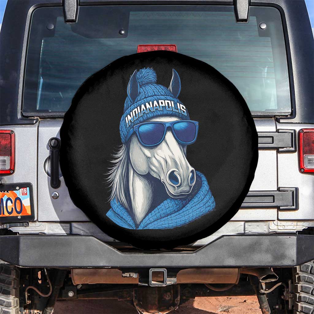 IFC Game Day Spare Tire Cover Blue Sunglasses Football Game Sport Lover TS11 No hole Black Print Your Wear