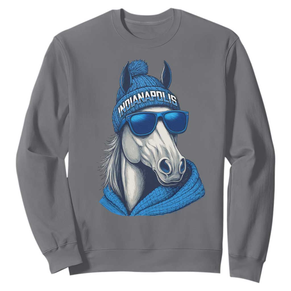 IFC Game Day Sweatshirt Blue Sunglasses Football Game Sport Lover TS11 Charcoal Print Your Wear
