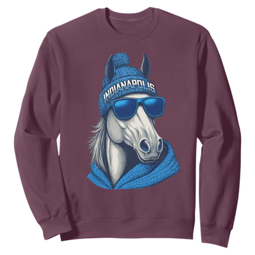 IFC Game Day Sweatshirt Blue Sunglasses Football Game Sport Lover TS11 Maroon Print Your Wear
