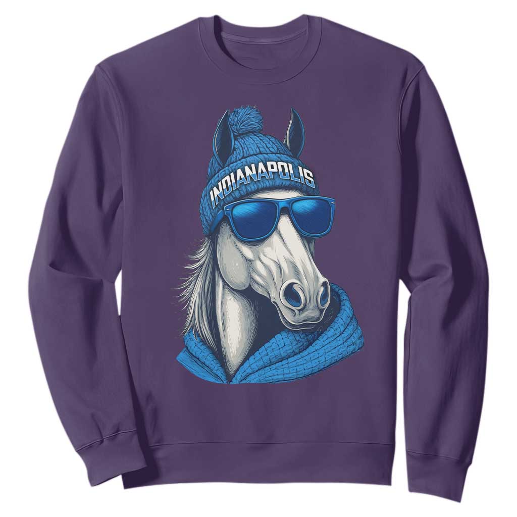 IFC Game Day Sweatshirt Blue Sunglasses Football Game Sport Lover TS11 Purple Print Your Wear