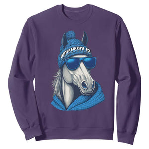 IFC Game Day Sweatshirt Blue Sunglasses Football Game Sport Lover TS11 Purple Print Your Wear