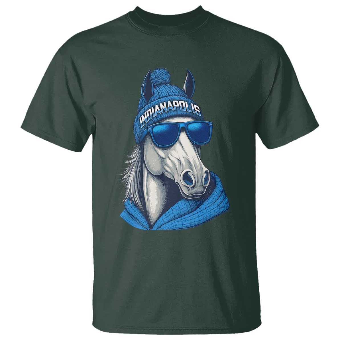 IFC Game Day T Shirt Blue Sunglasses Football Game Sport Lover TS11 Dark Forest Green Print Your Wear