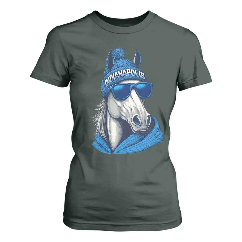IFC Game Day T Shirt For Women Blue Sunglasses Football Game Sport Lover TS11 Dark Forest Green Print Your Wear