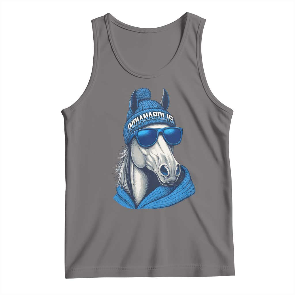 IFC Game Day Tank Top Blue Sunglasses Football Game Sport Lover TS11 Deep Heather Print Your Wear