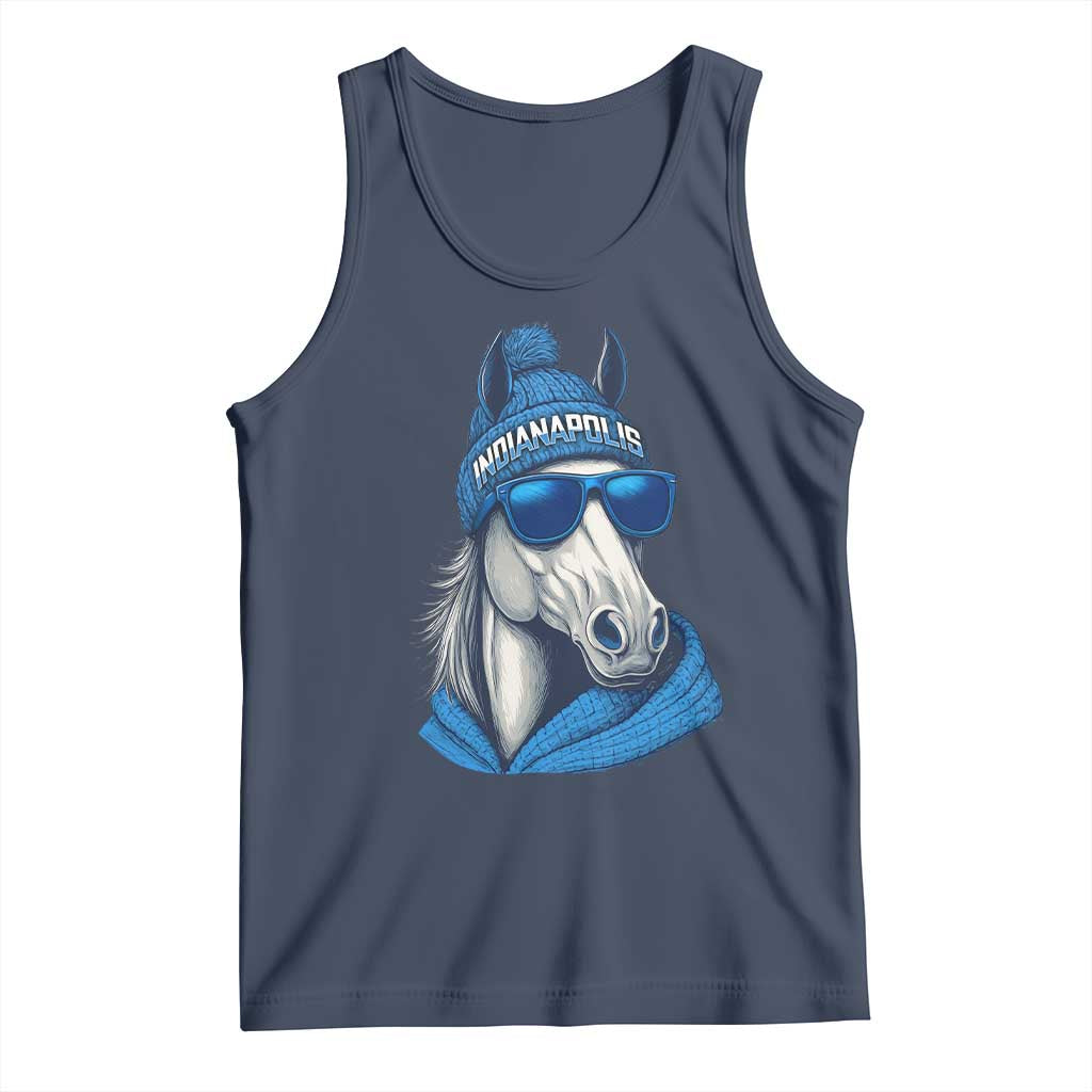 IFC Game Day Tank Top Blue Sunglasses Football Game Sport Lover TS11 Navy Print Your Wear