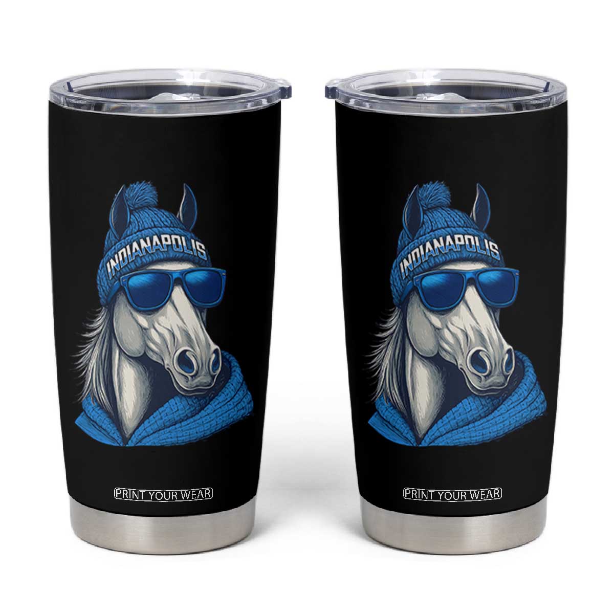 IFC Game Day Tumbler Cup Blue Sunglasses Football Game Sport Lover TS11 Black Print Your Wear