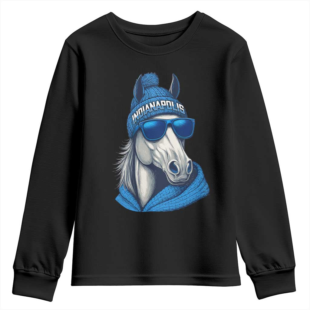 IFC Game Day Youth Sweatshirt Blue Sunglasses Football Game Sport Lover TS11 Black Print Your Wear