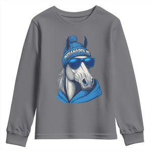 IFC Game Day Youth Sweatshirt Blue Sunglasses Football Game Sport Lover TS11 Charcoal Print Your Wear