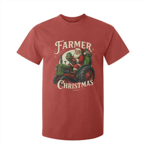 Funny Farmer Christmas Xmas Santa Farm Tractor T Shirt For Kid TS11 Red Print Your Wear