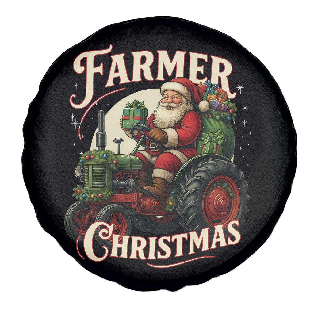 Funny Farmer Christmas Xmas Santa Farm Tractor Spare Tire Cover TS11 Print Your Wear