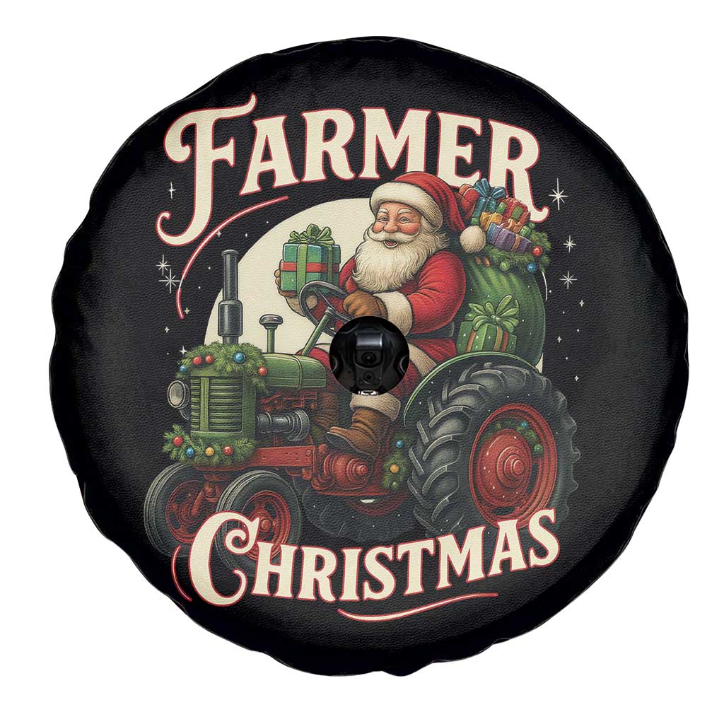 Funny Farmer Christmas Xmas Santa Farm Tractor Spare Tire Cover TS11 Print Your Wear