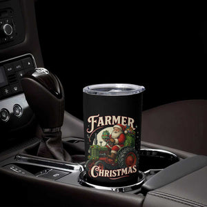 Funny Farmer Christmas Xmas Santa Farm Tractor Tumbler Cup TS11 Print Your Wear