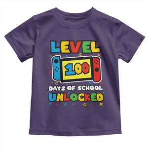 Level 100 Days Of School Unlocked Toddler T Shirt Happy 100TH Days Of School Gaming TS11 Purple Print Your Wear