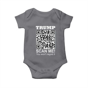 Funny Trump Dance QR Code Baby Onesie Scan Me You Won't Regret It TS11 Charcoal Print Your Wear