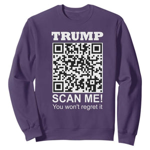 Funny Trump Dance QR Code Sweatshirt Scan Me You Won't Regret It TS11 Purple Print Your Wear