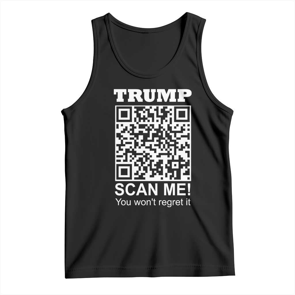 Funny Trump Dance QR Code Tank Top Scan Me You Won't Regret It TS11 Black Print Your Wear