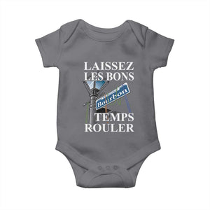 Funny Mardi Gras Laissez Les Bons Temps Rouler Baby Onesie Bourbon Street Sign TS11 Charcoal Print Your Wear