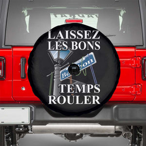 Funny Mardi Gras Laissez Les Bons Temps Rouler Spare Tire Cover Bourbon Street Sign TS11 Black Print Your Wear