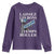 Funny Mardi Gras Laissez Les Bons Temps Rouler Youth Sweatshirt Bourbon Street Sign TS11 Purple Print Your Wear