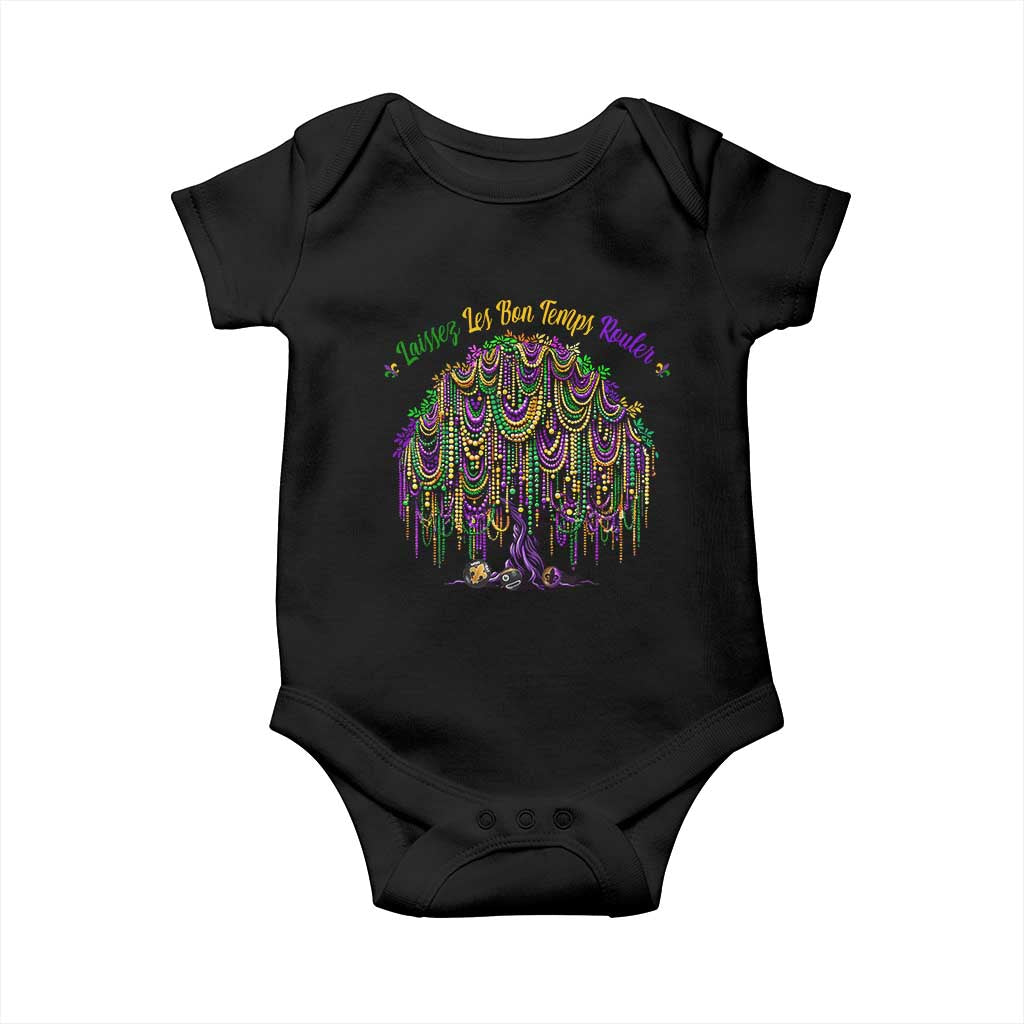 Funny Mardi Gras Bead Tree Carnival New Orleans Coconut Baby Onesie TS11 Black Print Your Wear