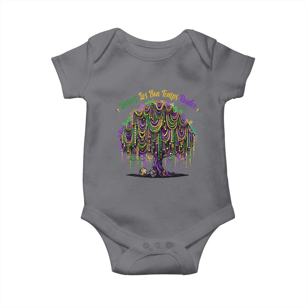 Funny Mardi Gras Bead Tree Carnival New Orleans Coconut Baby Onesie TS11 Charcoal Print Your Wear