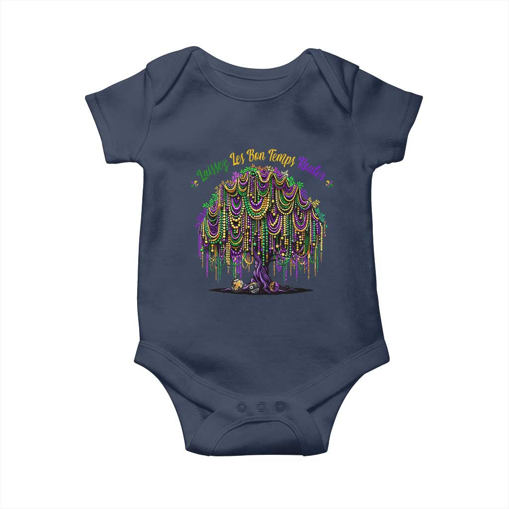 Funny Mardi Gras Bead Tree Carnival New Orleans Coconut Baby Onesie TS11 Navy Print Your Wear