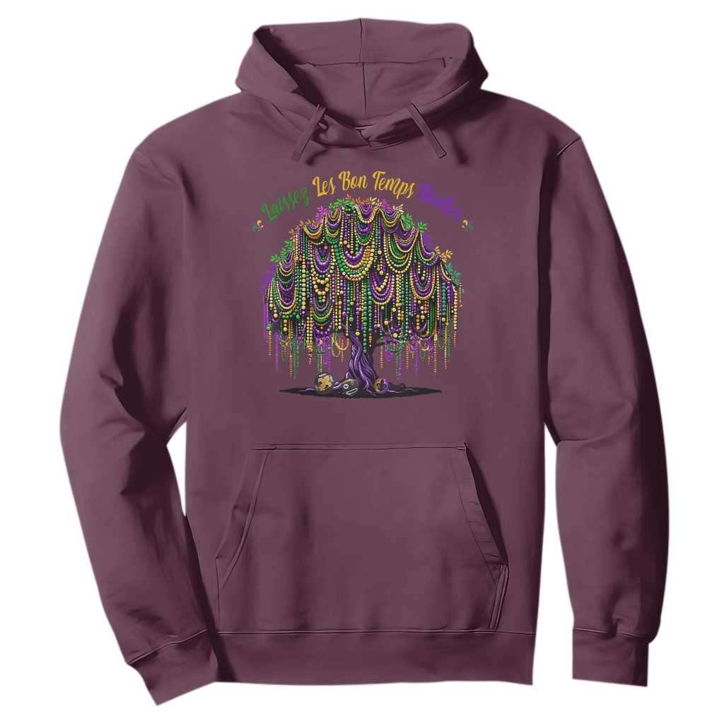 Funny Mardi Gras Bead Tree Carnival New Orleans Coconut Hoodie TS11 Maroon Print Your Wear