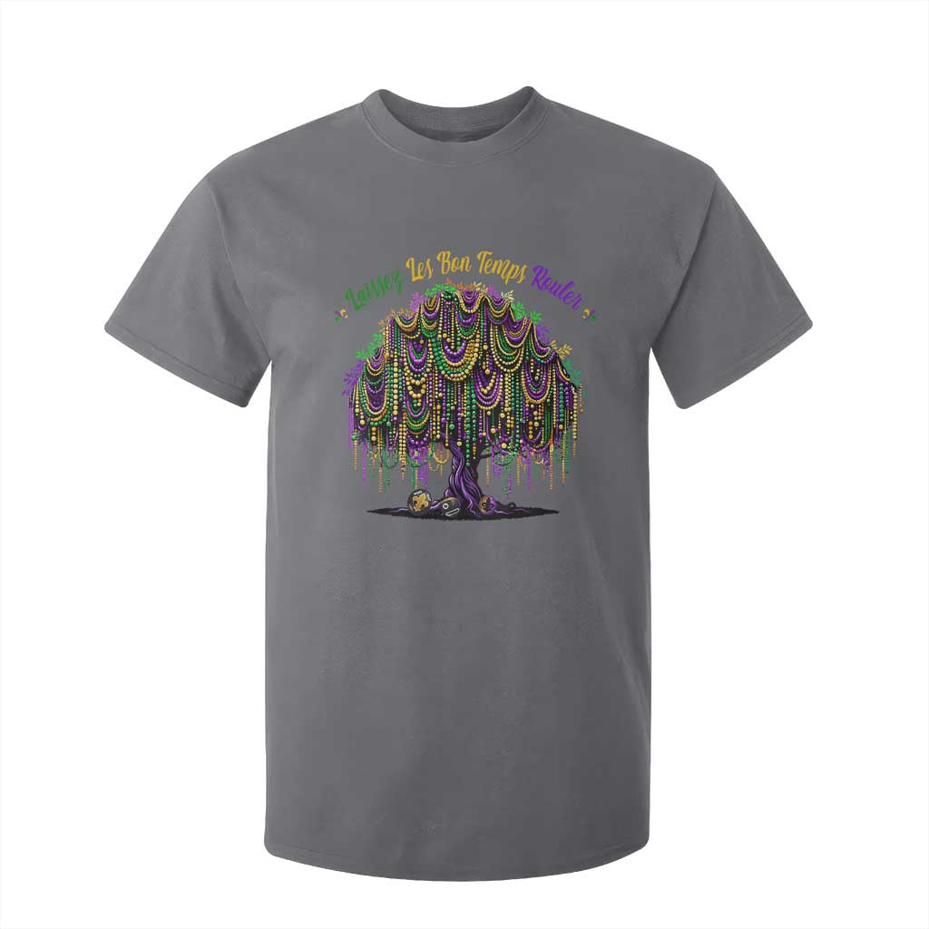 Funny Mardi Gras Bead Tree Carnival New Orleans Coconut T Shirt For Kid TS11 Charcoal Print Your Wear