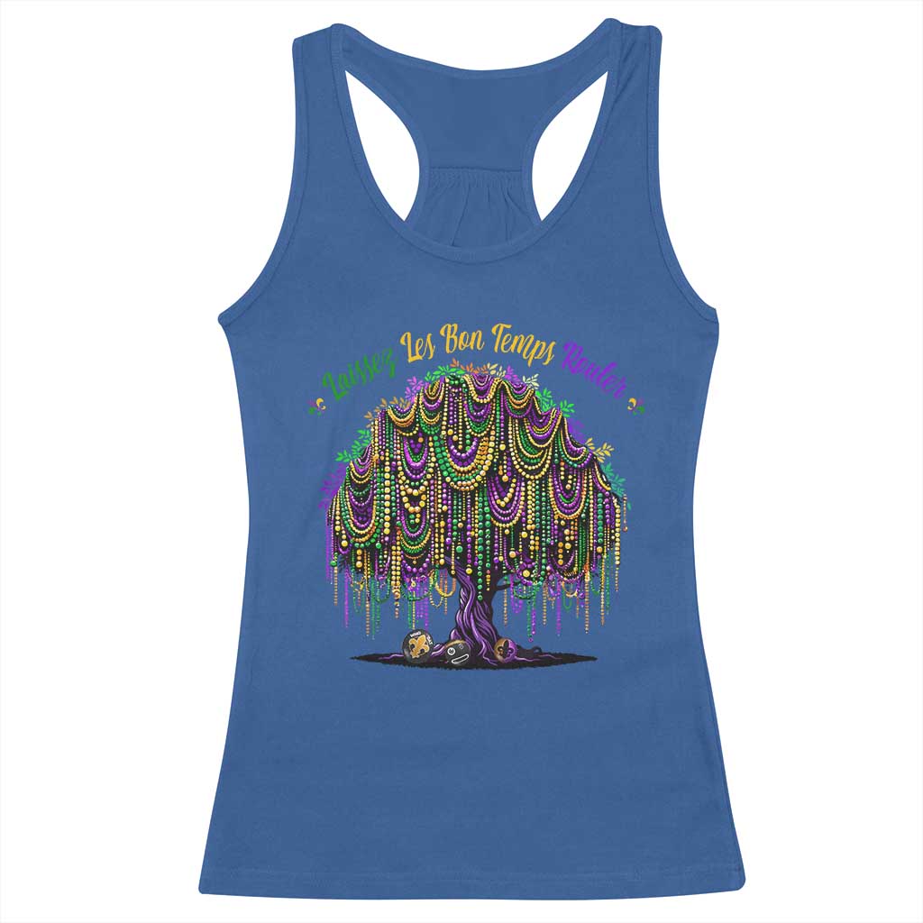 Funny Mardi Gras Bead Tree Carnival New Orleans Coconut Racerback Tank Top TS11 Royal Blue Print Your Wear