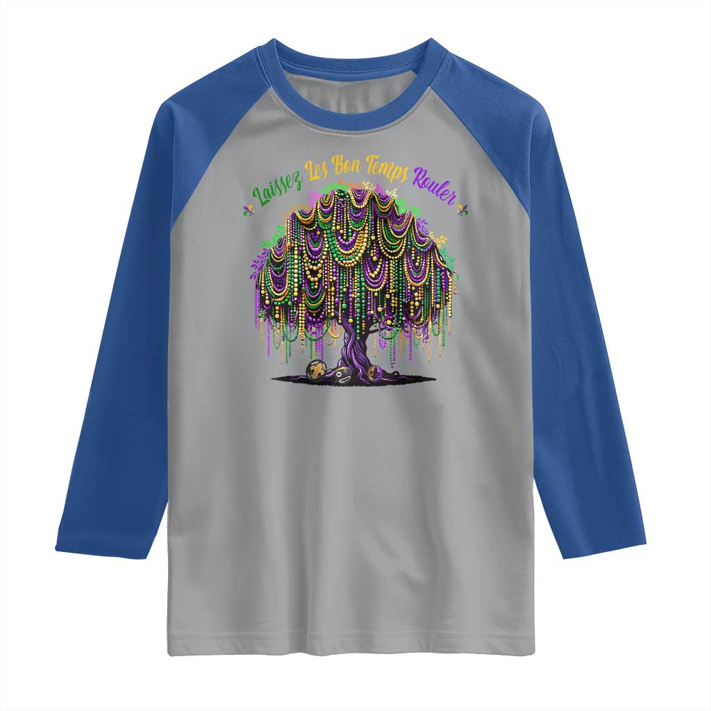 Funny Mardi Gras Bead Tree Carnival New Orleans Coconut Raglan Shirt TS11 Sport Gray Royal Print Your Wear