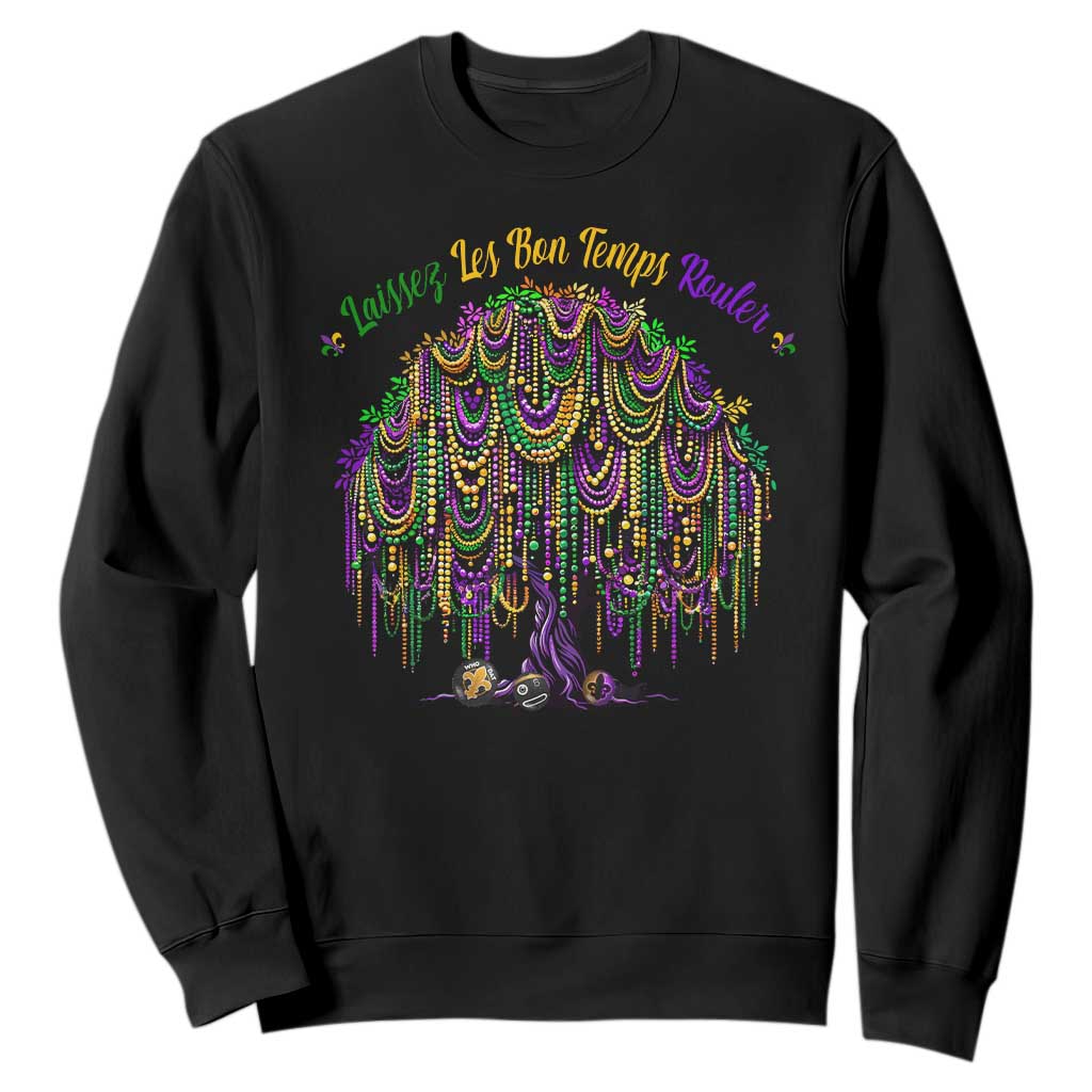 Funny Mardi Gras Bead Tree Carnival New Orleans Coconut Sweatshirt TS11 Black Print Your Wear