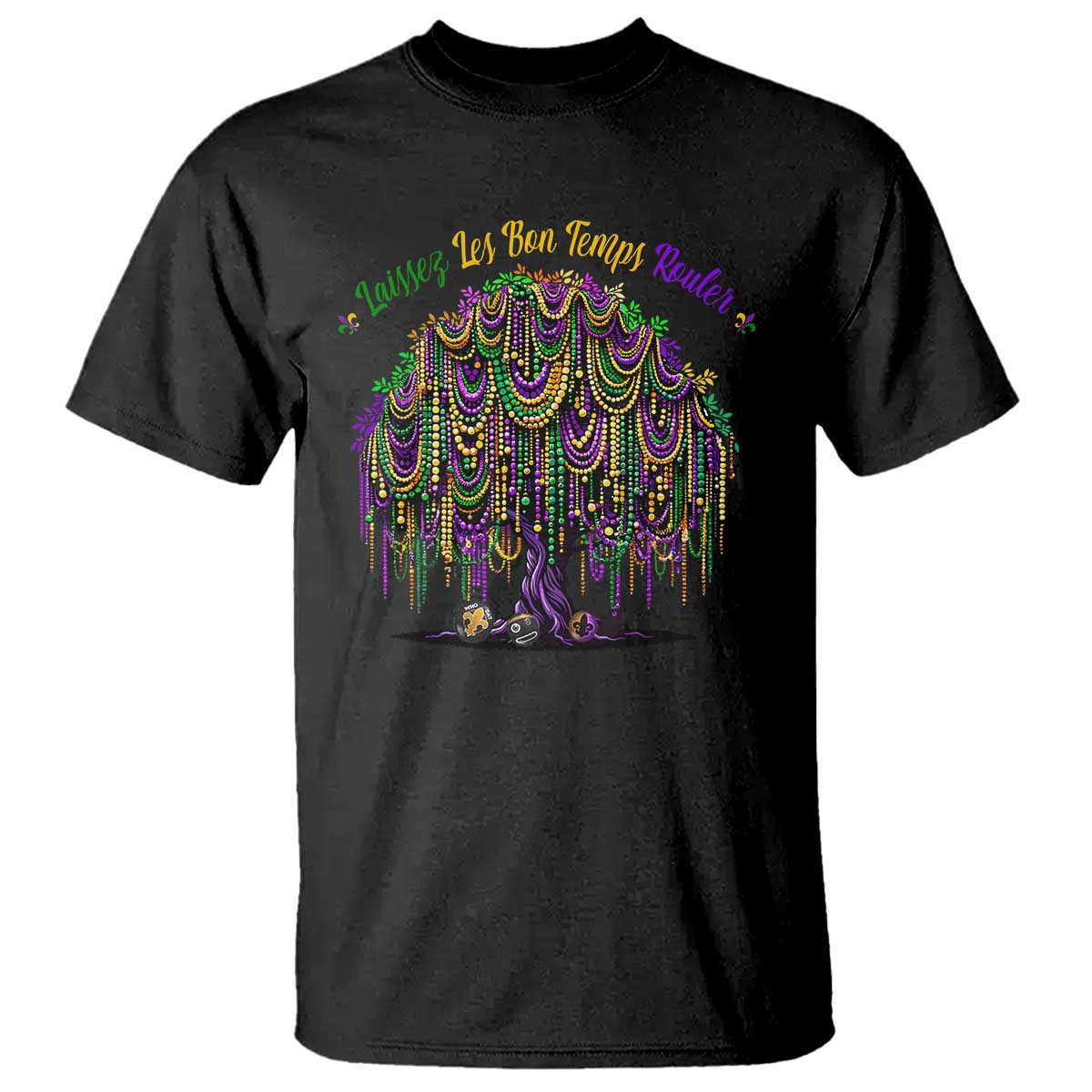 Funny Mardi Gras Bead Tree Carnival New Orleans Coconut T Shirt TS11 Black Print Your Wear