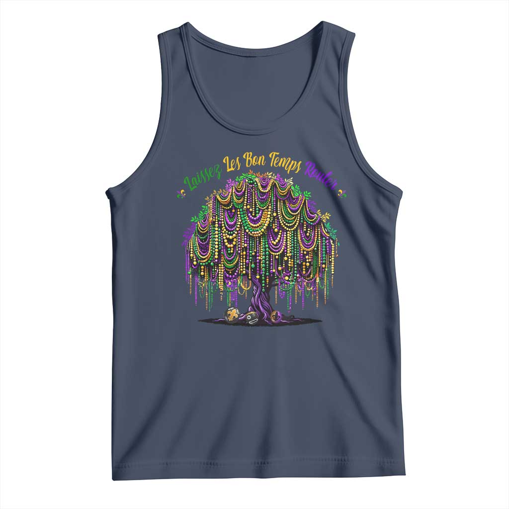 Funny Mardi Gras Bead Tree Carnival New Orleans Coconut Tank Top TS11 Navy Print Your Wear