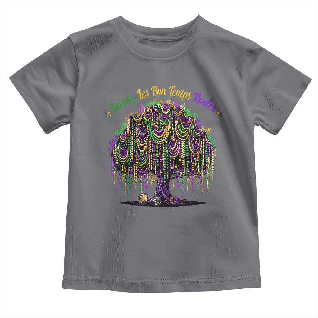 Funny Mardi Gras Bead Tree Carnival New Orleans Coconut Toddler T Shirt TS11 Charcoal Print Your Wear