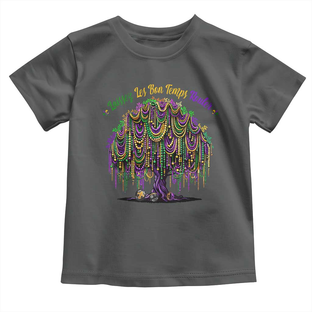 Funny Mardi Gras Bead Tree Carnival New Orleans Coconut Toddler T Shirt TS11 Dark Heather Print Your Wear