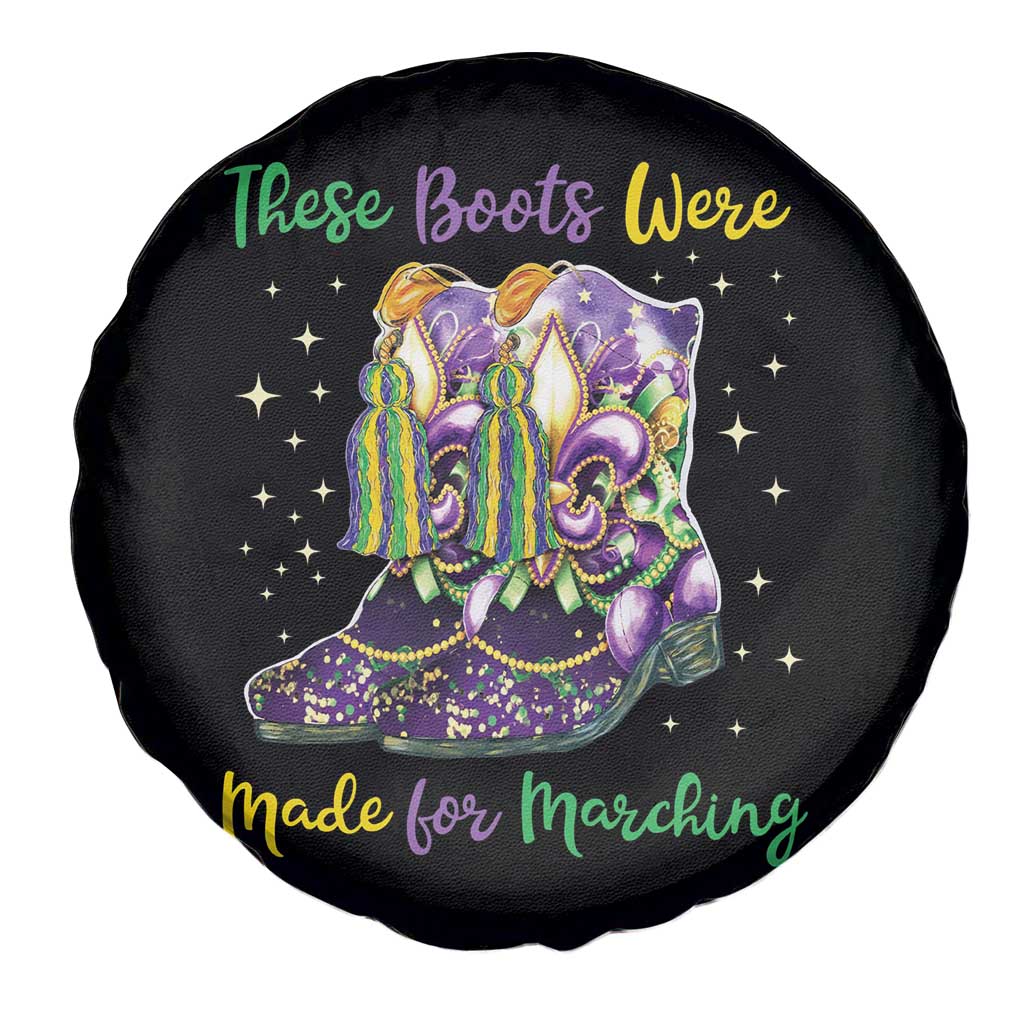 Funny Mardi Gras Spare Tire Cover These Boots Were Made For Marching TS11 Print Your Wear