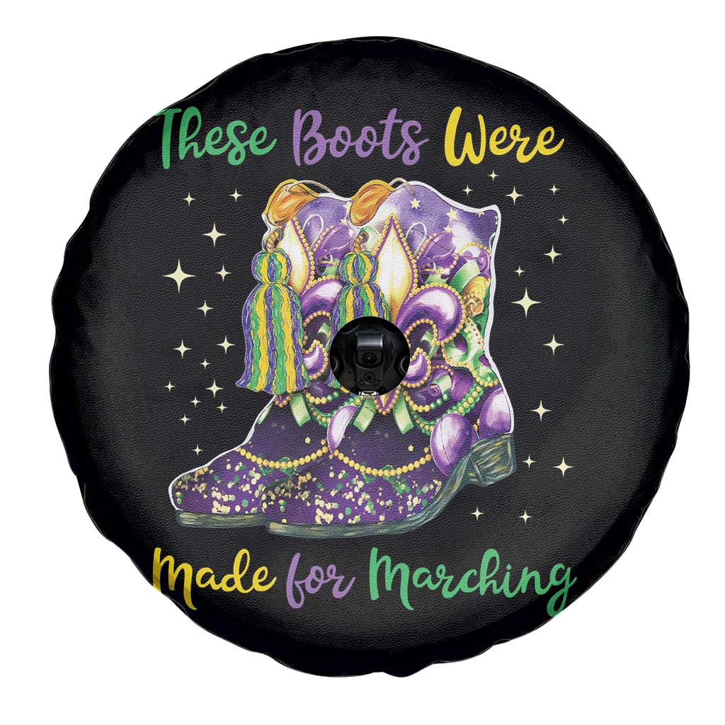 Funny Mardi Gras Spare Tire Cover These Boots Were Made For Marching TS11 Print Your Wear