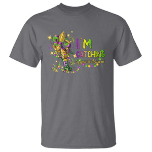Funny I'm Catchin' If You're Throwin' Mardi Gras T Shirt Crawfish Beads Fleur De Lys TS11 Charcoal Print Your Wear