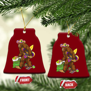 Funny Bigfoot Carnival Mardi Gras Party Ceramic Ornament TS11 Print Your Wear