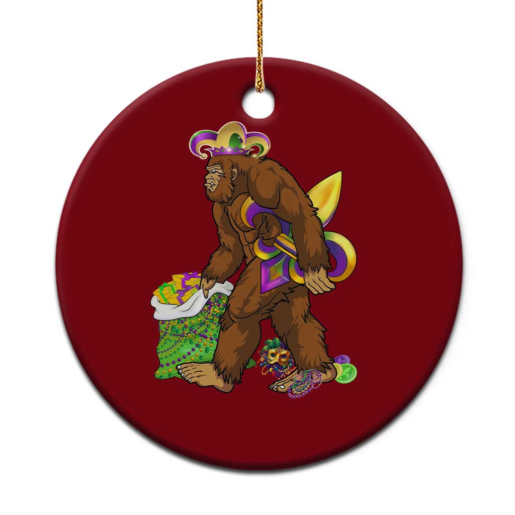 Funny Bigfoot Carnival Mardi Gras Party Ceramic Ornament TS11 1pc Red Print Your Wear
