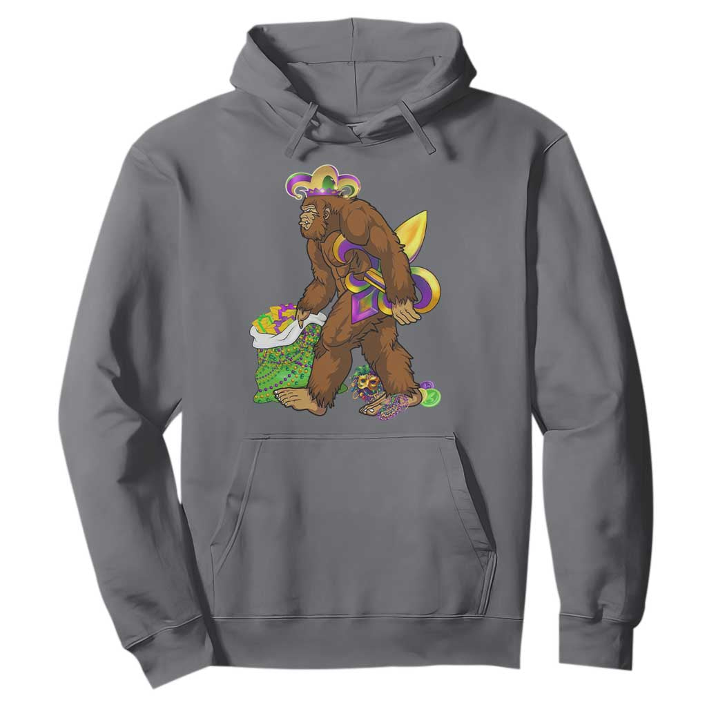 Funny Bigfoot Carnival Mardi Gras Party Hoodie TS11 Charcoal Print Your Wear