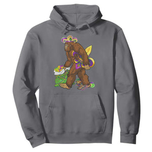 Funny Bigfoot Carnival Mardi Gras Party Hoodie TS11 Charcoal Print Your Wear