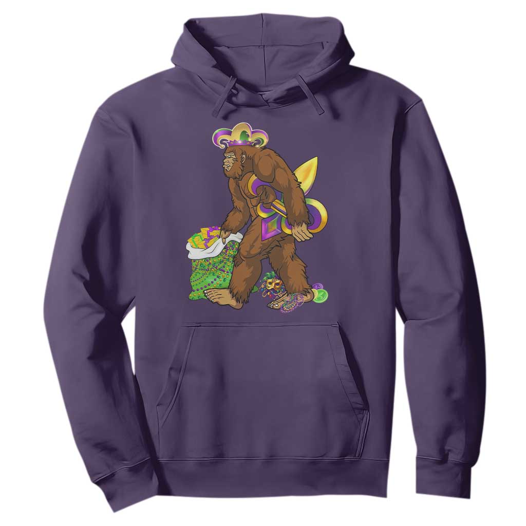 Funny Bigfoot Carnival Mardi Gras Party Hoodie TS11 Purple Print Your Wear